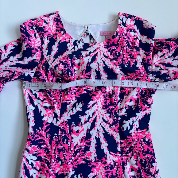 Lily Pulitzer Fiesta Stretch Shift Mini Dress in Nauti Navy Beyond the Sea Sz 00 - Picture 14 of 17